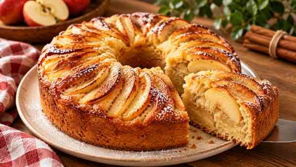 Coroa de Bolo de Mel com Pera e Especiarias