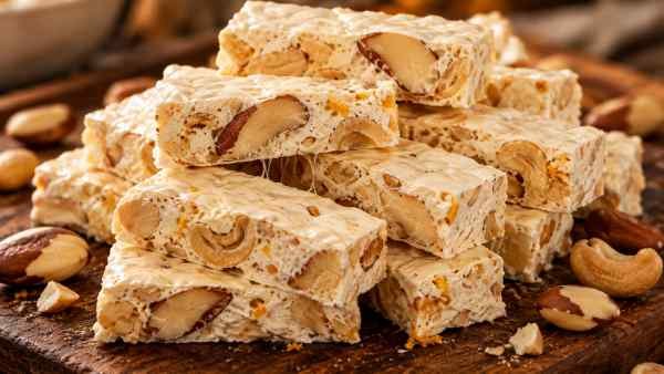 Torrone Macio de Castanhas Brasileiras com Mel e Laranja