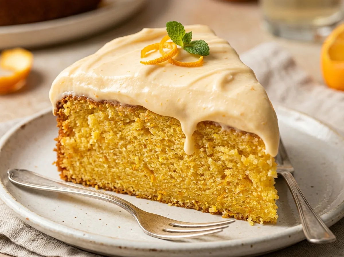 Bolo de Laranja com Cobertura Cremosa