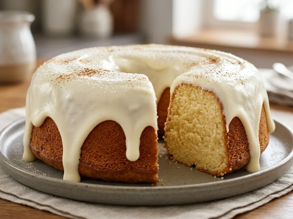 Bolo de Leite com Cobertura Cremosa
