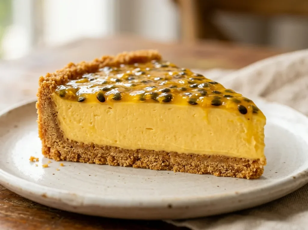 Torta de Maracujá com Base Crocante