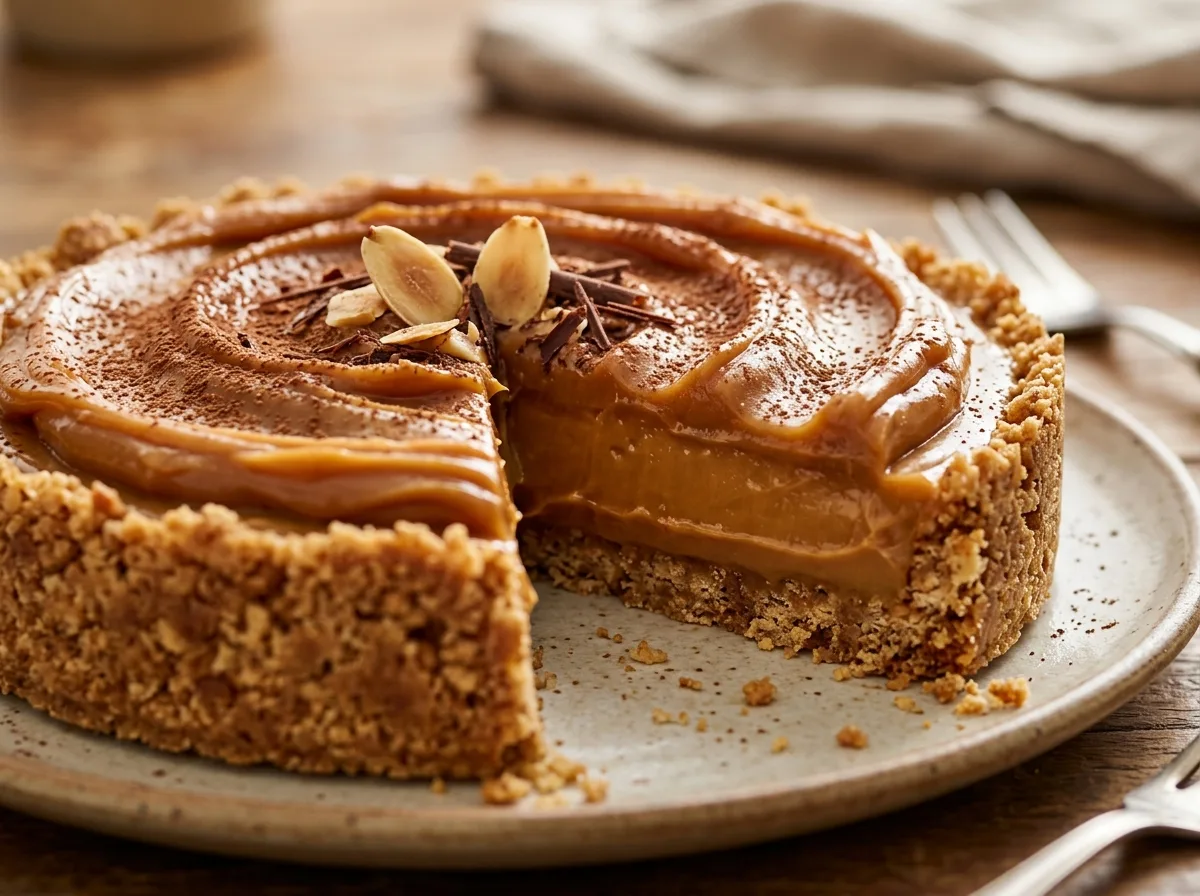Torta de Doce de Leite com Base Crocante