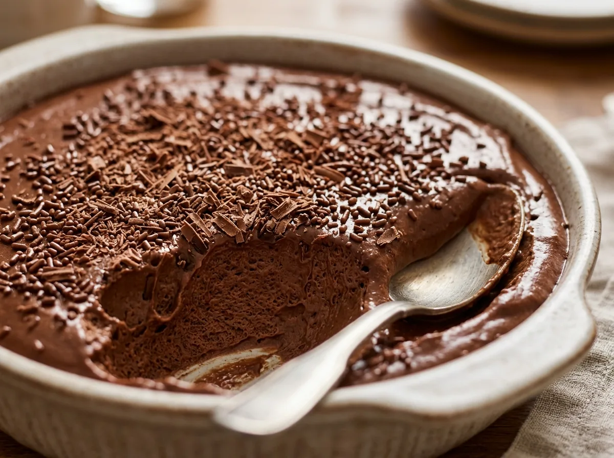 Mousse de Chocolate na Travessa