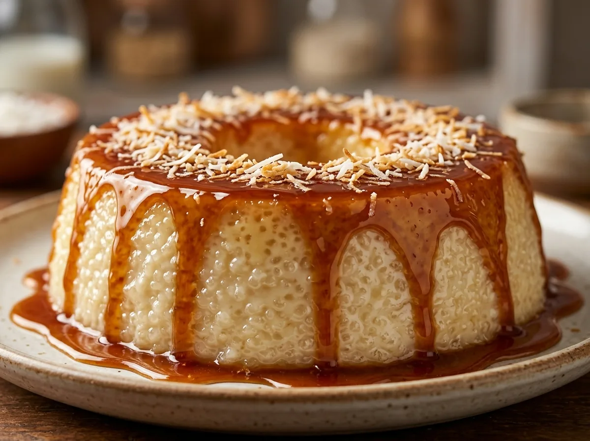 Pudim de Tapioca sem Forno