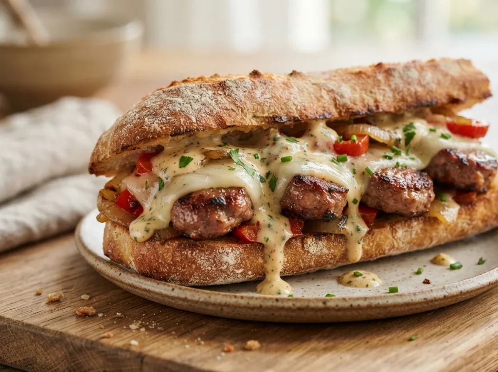 Sanduíche de Linguiça com Molho Especial