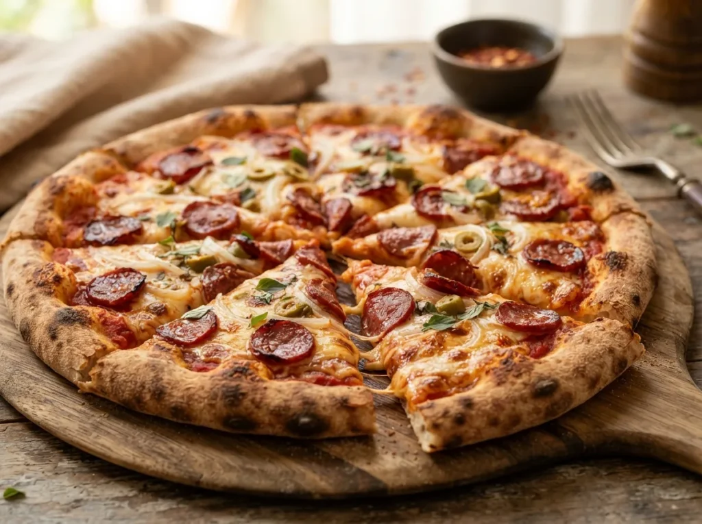 Pizza de Calabresa Caseira