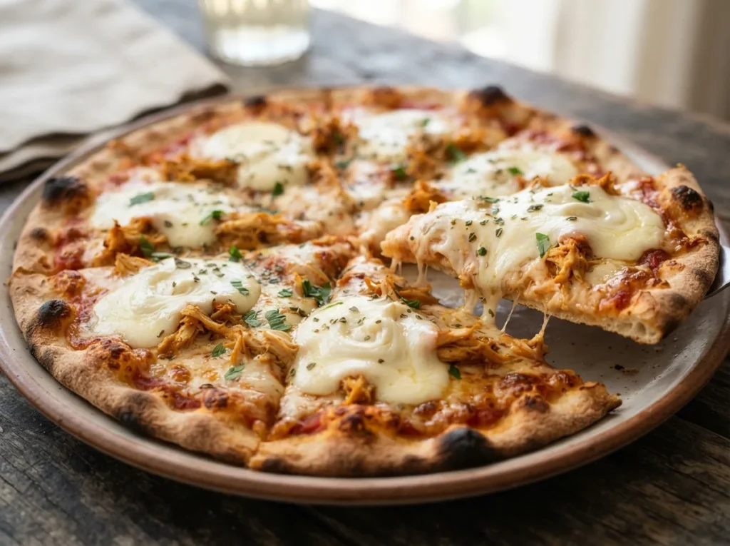 Pizza de Frango com Catupiry de Massa Fina