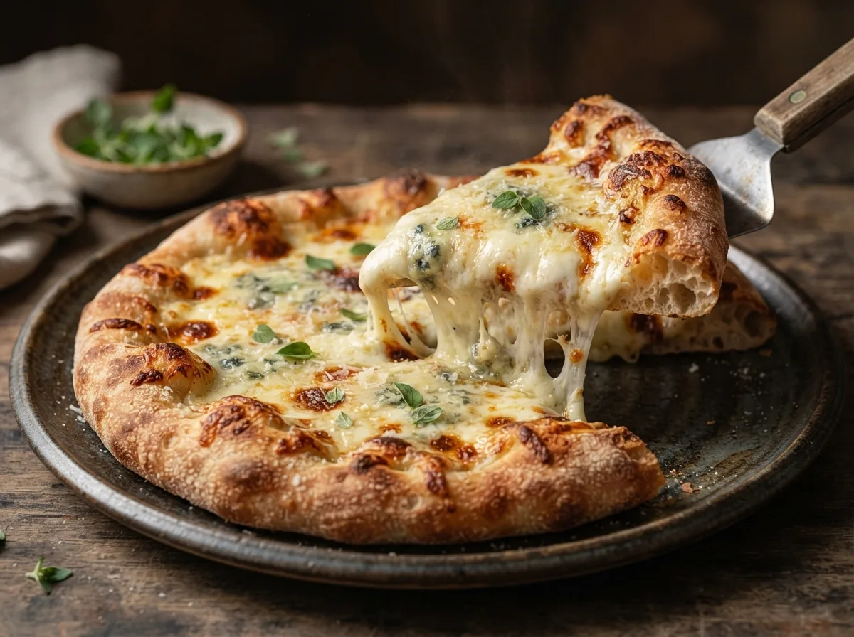 Pizza de Quatro Queijos de Liquidificador