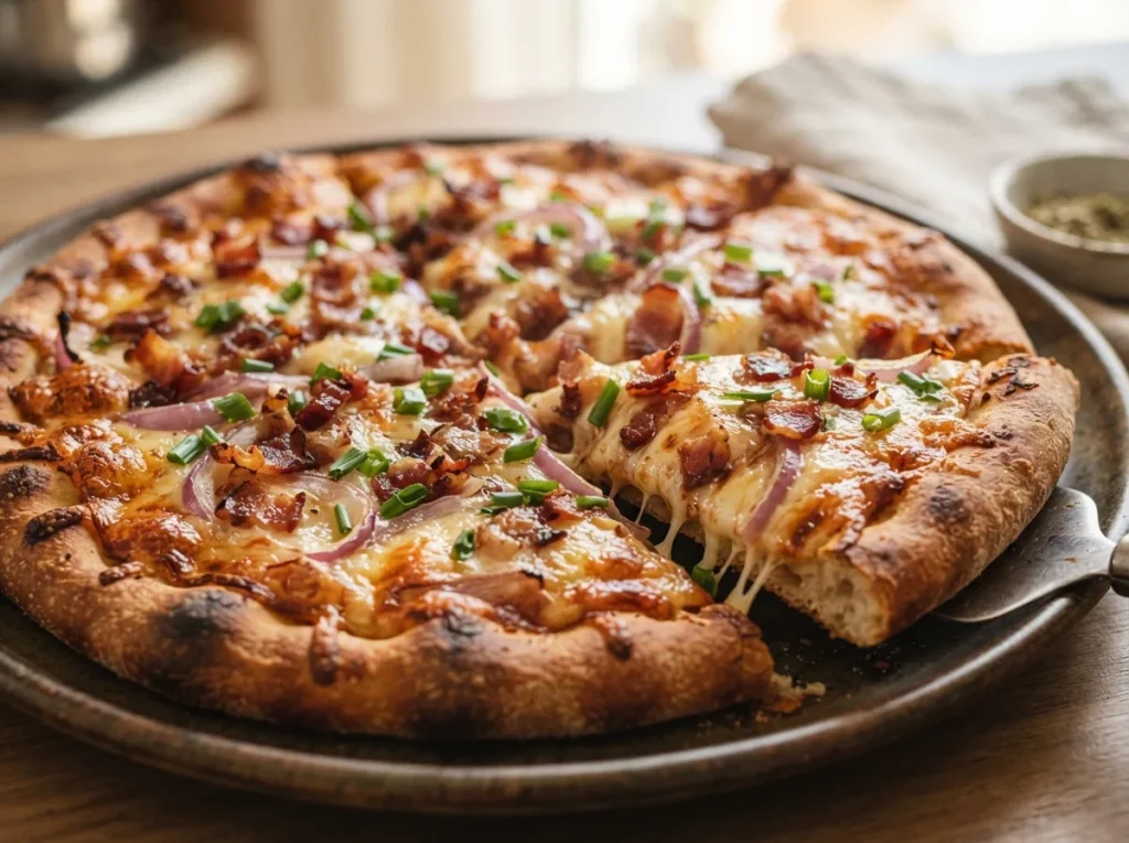 Pizza de Bacon de Liquidificador