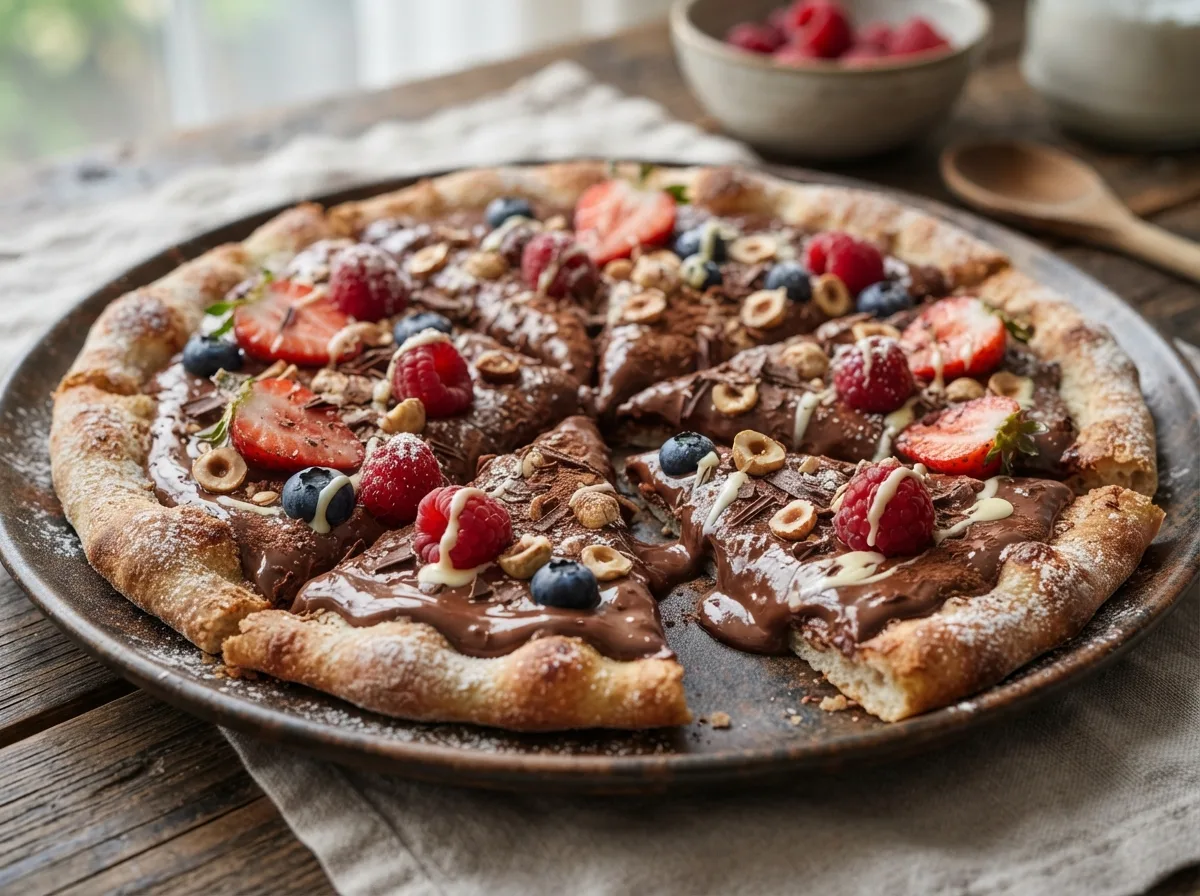 Pizza de Chocolate de Massa Fina