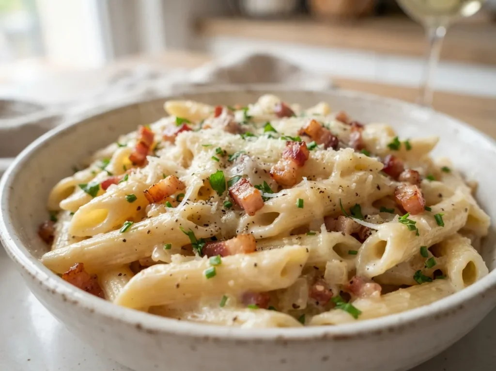 Macarrão ao Molho Branco de Domingo