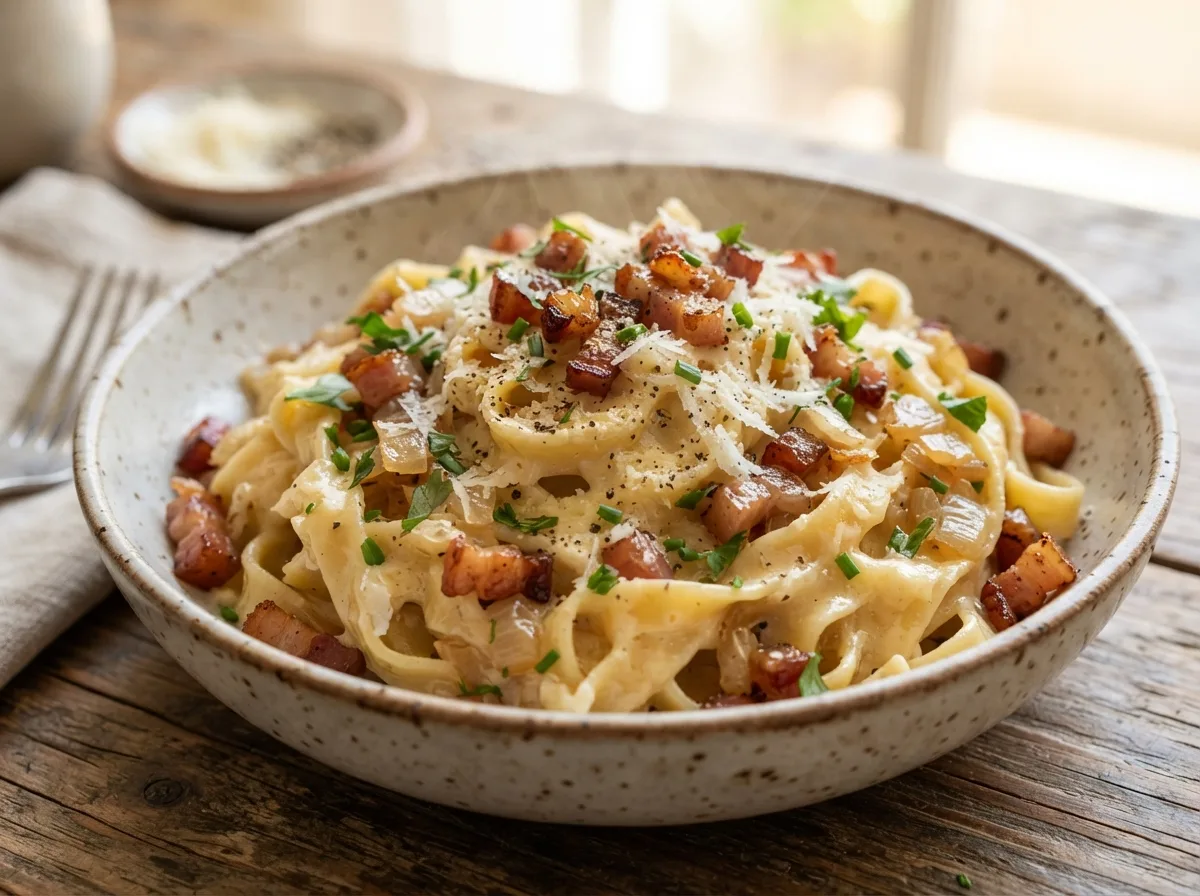 Talharim com Bacon de Domingo