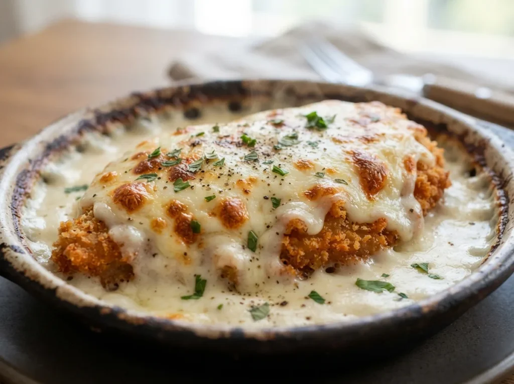 Filé de Frango à Parmegiana com Molho Cremoso