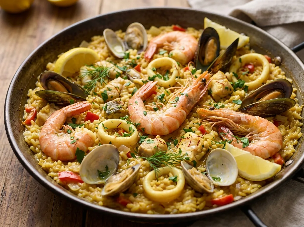 Paella de Frutos do Mar Cremoso