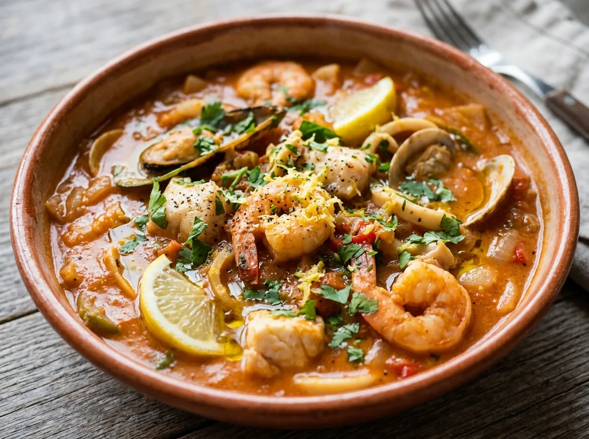 Ensopado de Mariscos com Toque de Limão