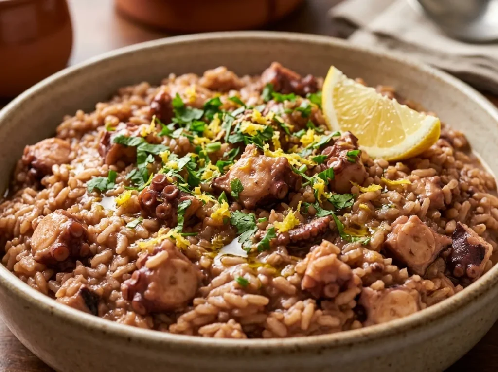 Arroz de Polvo com Toque de Limão