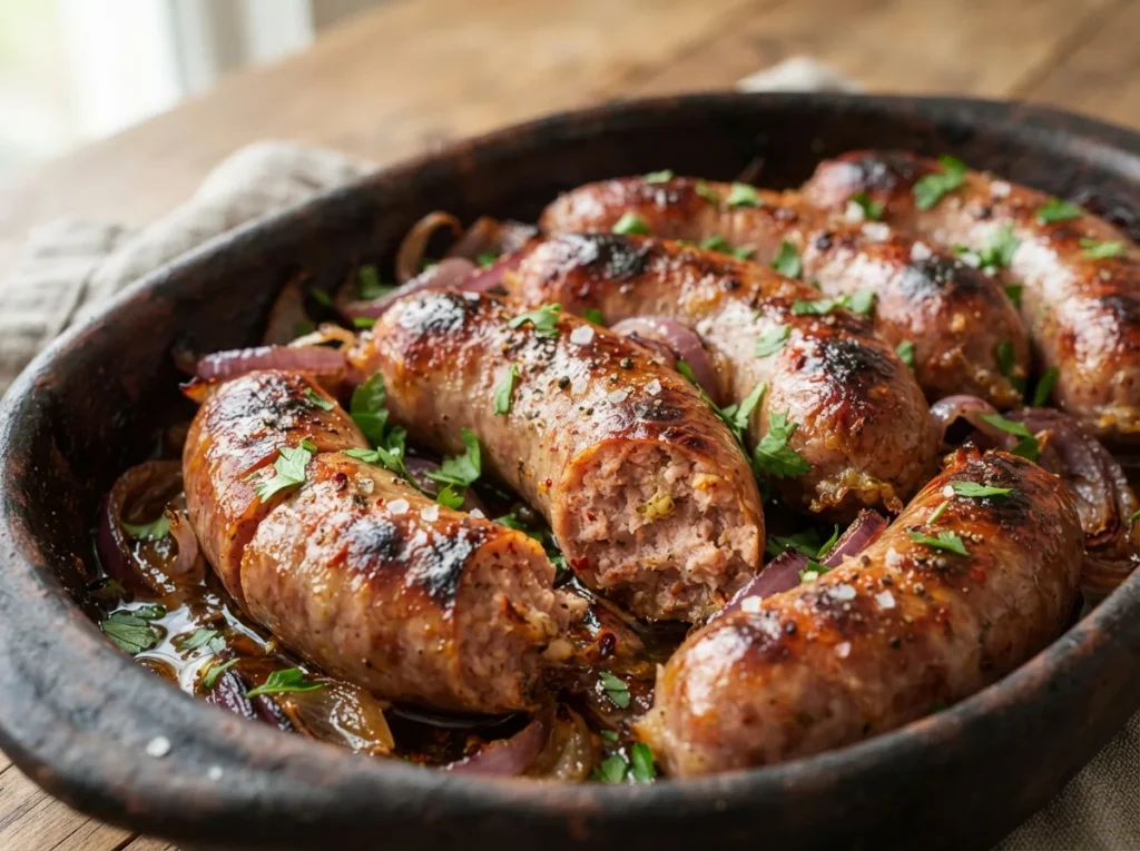 Linguiça Assada sem Óleo