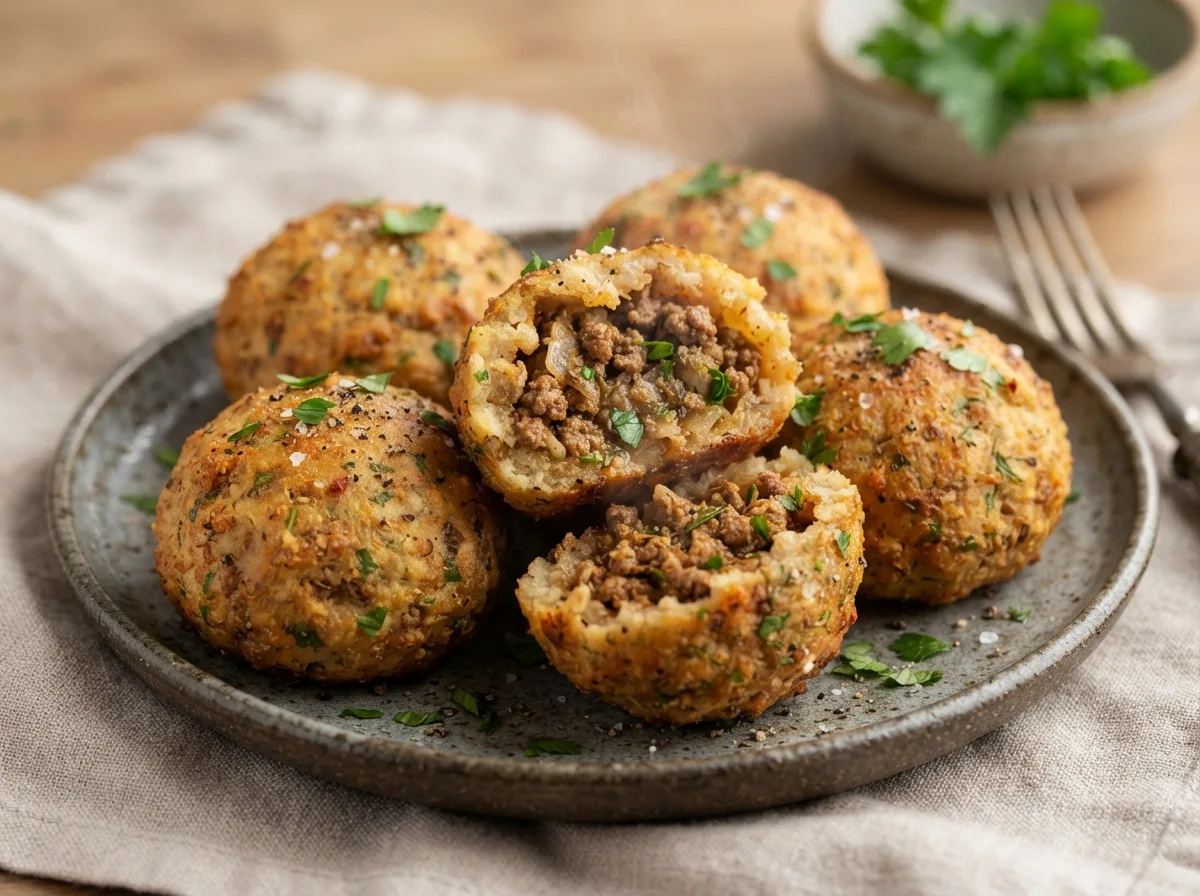 Bolinho de Carne sem Óleo