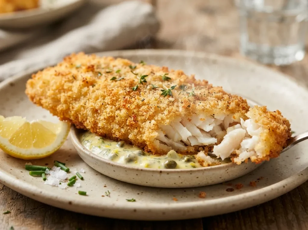 Peixe Empanado sem Óleo