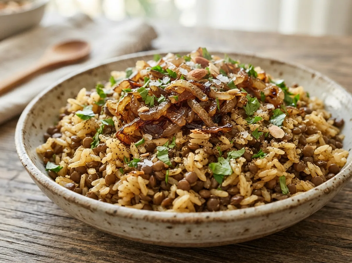 Arroz com Lentilha Soltinho
