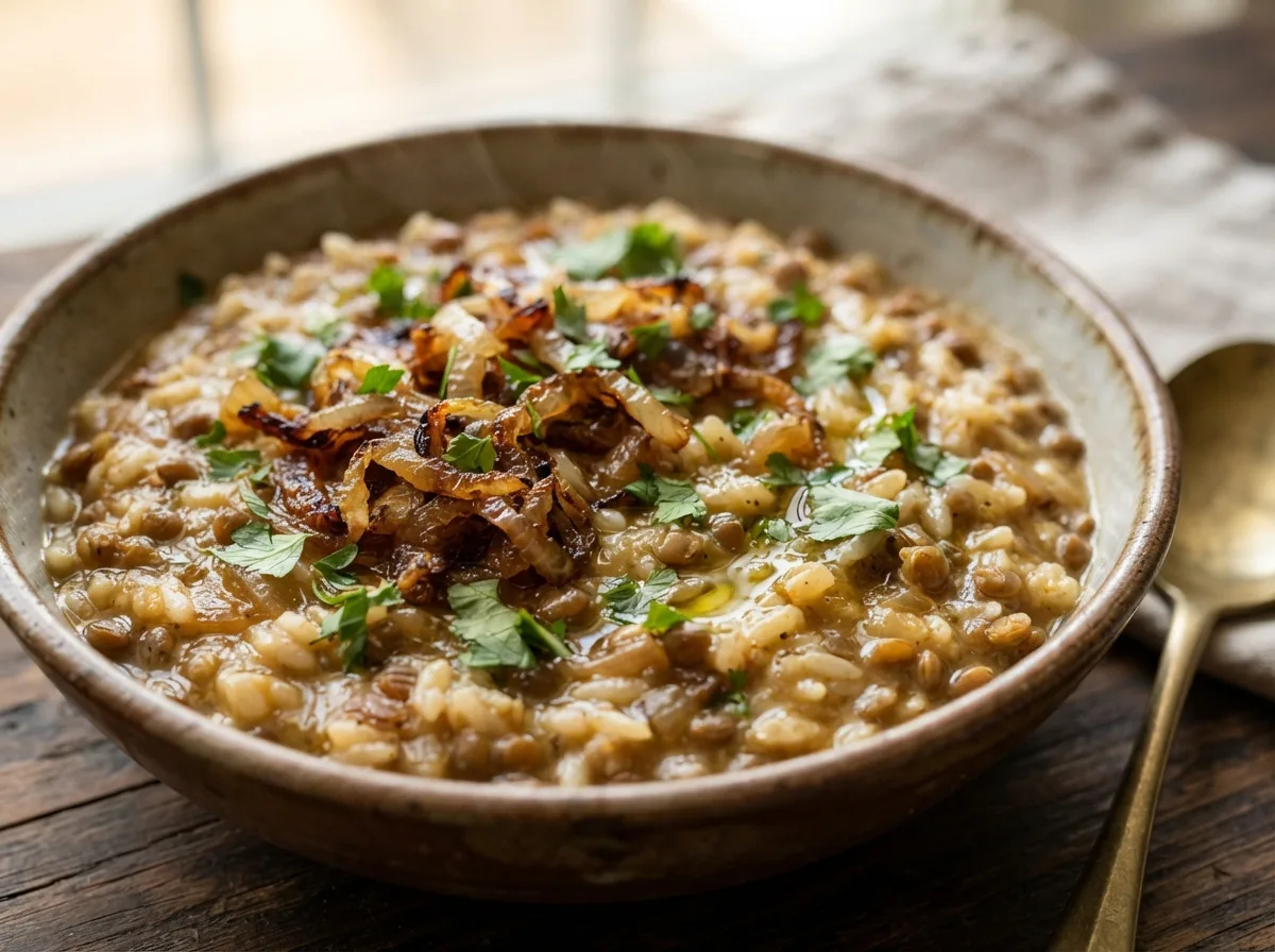 Arroz com Lentilha Cremoso