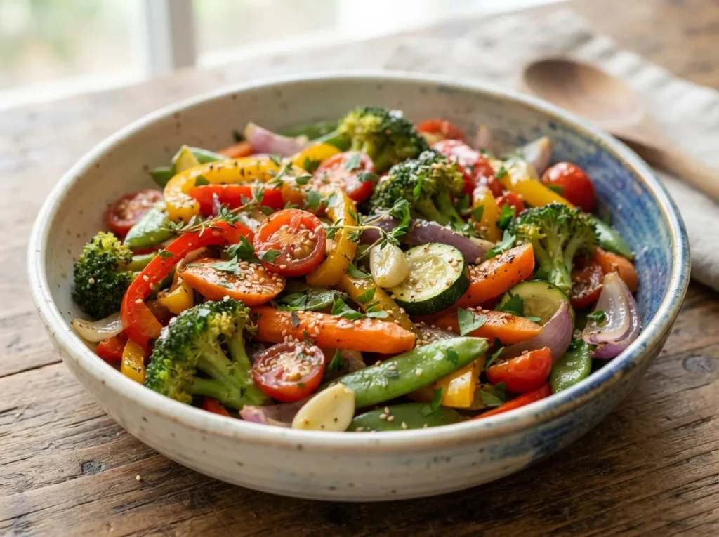 Legumes Salteados para Almoço em Família