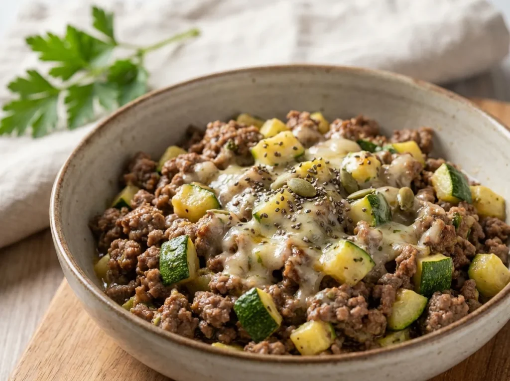 Carne Moída com Abobrinha Proteica