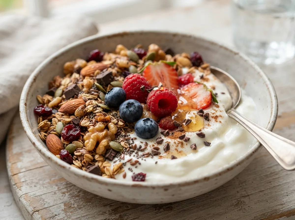 Iogurte com Granola para Pós-Treino