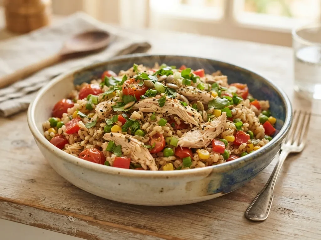 Arroz Integral com Frango Leve