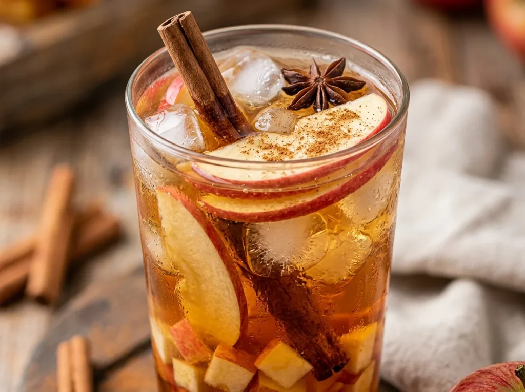 Chá de Maçã e Canela Gelada