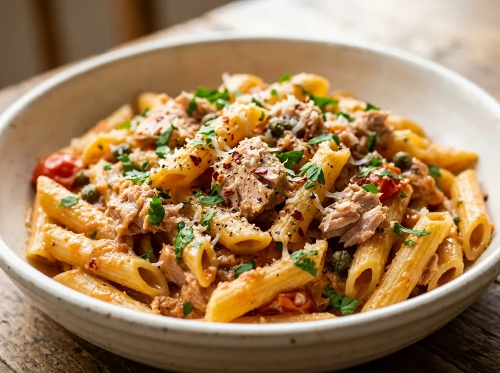 Macarrão com Atum em Uma Panela Só