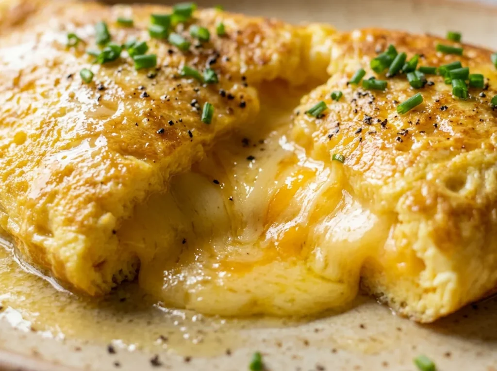 Omelete Rápido de Queijo de 10 Minutos