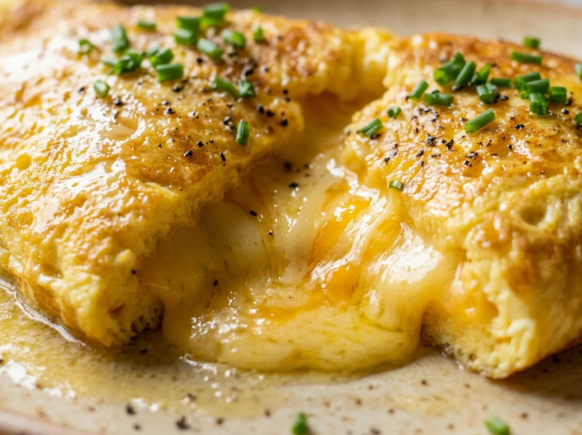 Omelete Rápido de Queijo de 10 Minutos