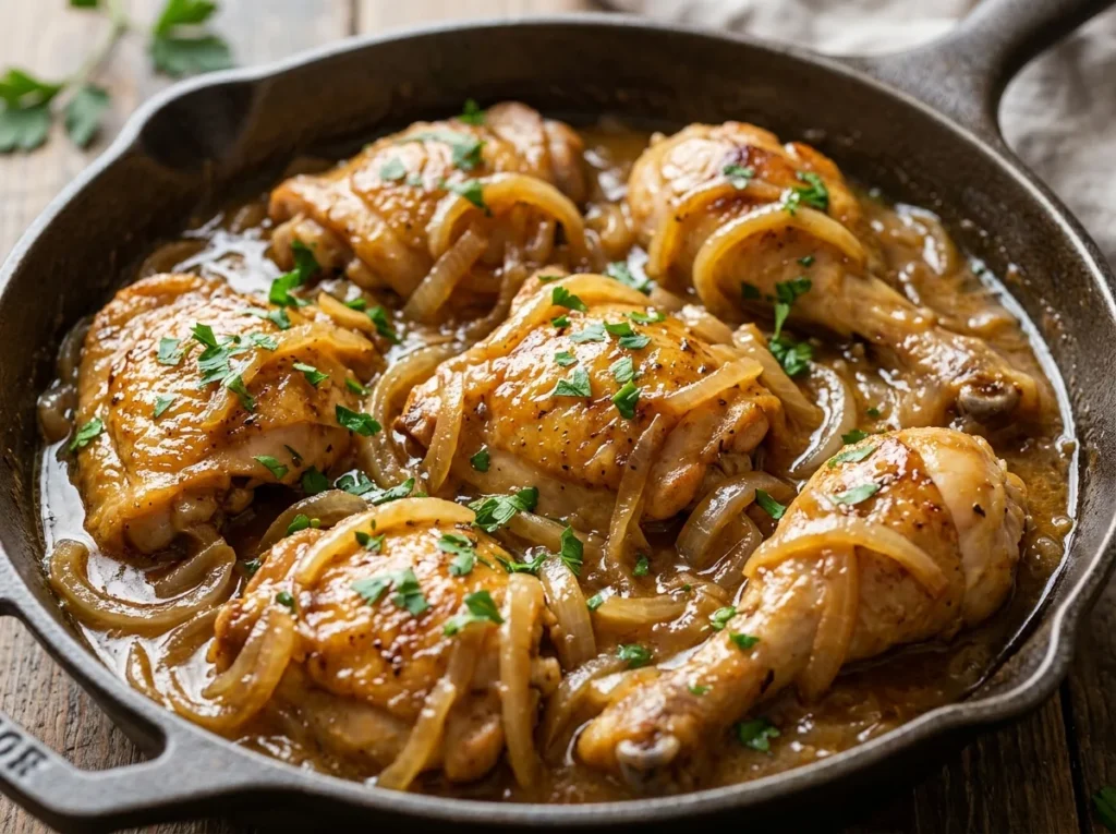 Frango Acebolado em Uma Panela Só