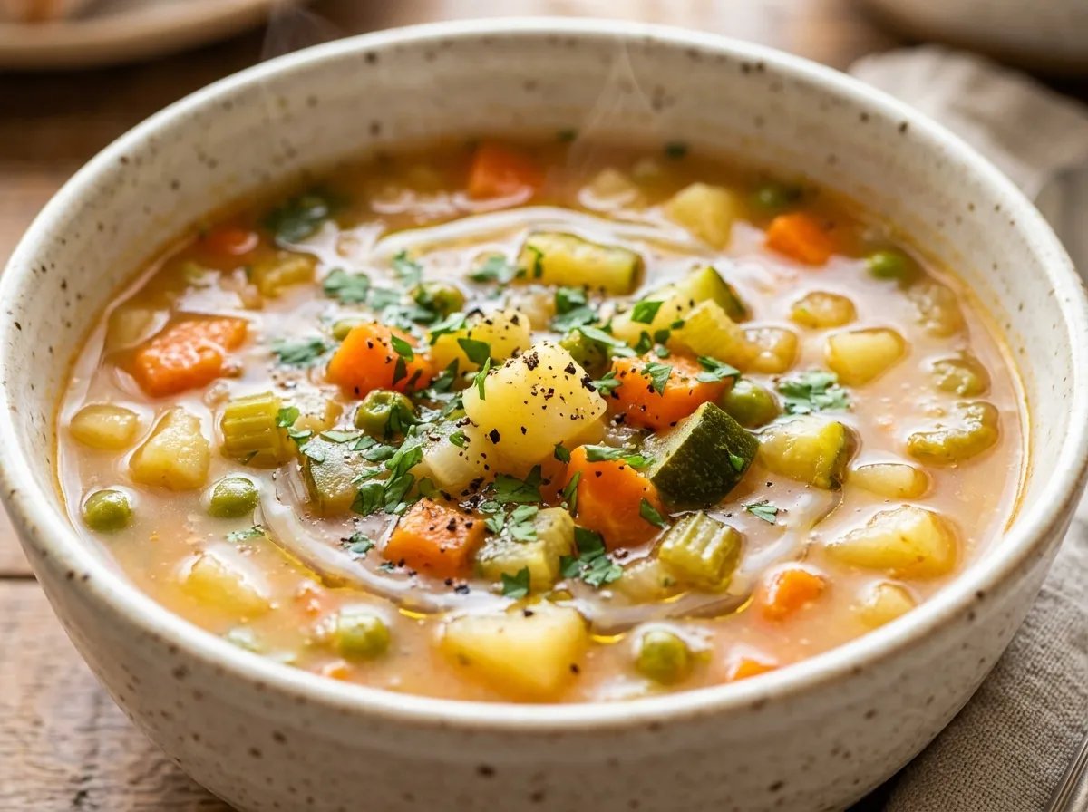Sopa Rápida de Legumes com Poucos Ingredientes