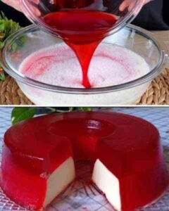 Apenas misture gelatina com leite quente
