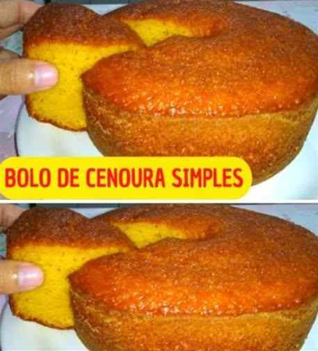 Bolo de cenoura simples
