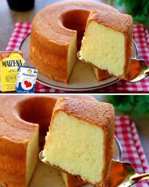 Bolo de creme de leite com Maizena