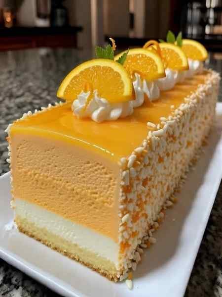 Bolo Mousse de Laranja com Chocolate Branco