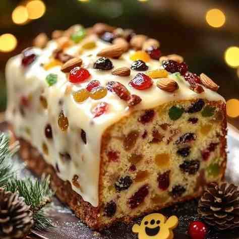 Bolo Natalino de Frutas Secas com Chocolate Branco