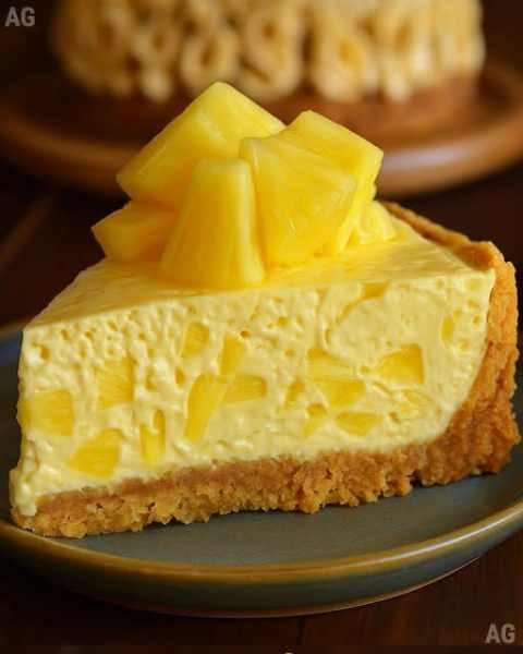 Cheesecake do Céu de Ananás Supercremoso Delicioso