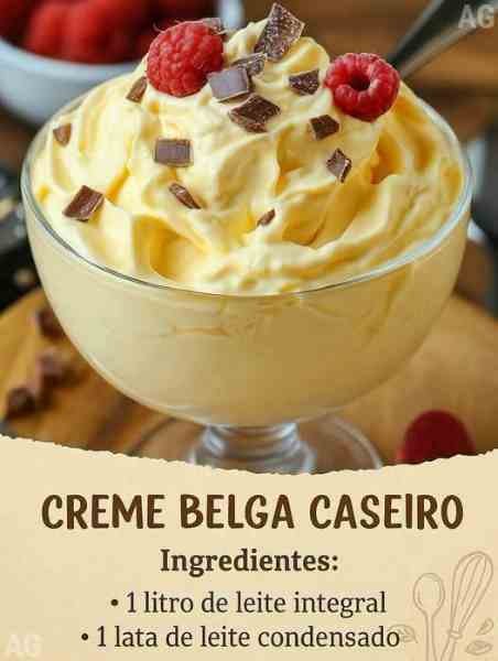 Creme Belga Caseiro Supercremoso Especial pronto para servir