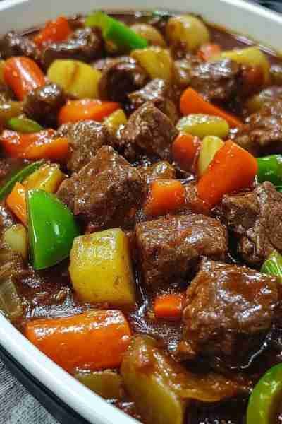 Carne de Panela com Batatas pronto para servir