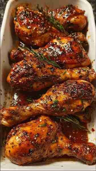 Coxas de Frango Assadas com Molho pronto para servir