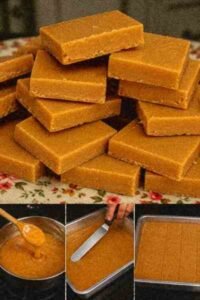 Doce de Leite de Corte Caseiro pronto para servir