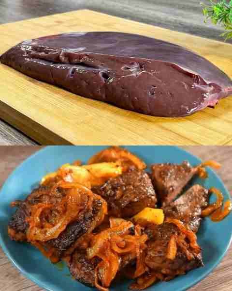 Fígado de Vitela com Maçãs Caramelizadas Facil pronto para servir