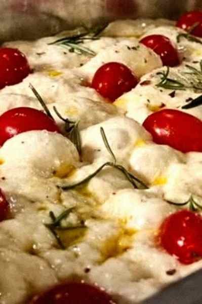 Focaccia pronto para servir