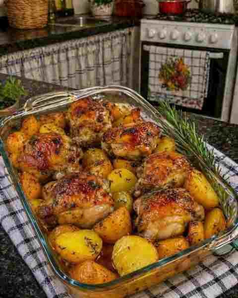 Frango Assado com Batatas