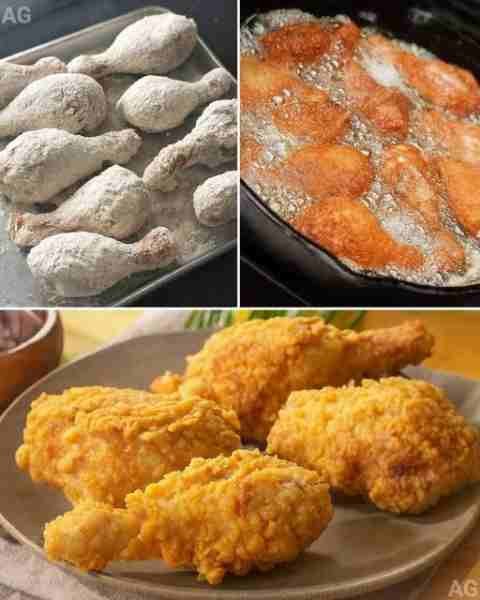 Frango frito do KFC pronto para servir
