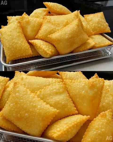 Massa de Pastel de Feira Delicioso pronto para servir